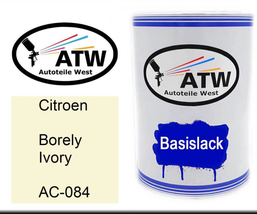 Citroen, Borely Ivory, AC-084: 500ml Lackdose, von ATW Autoteile West.